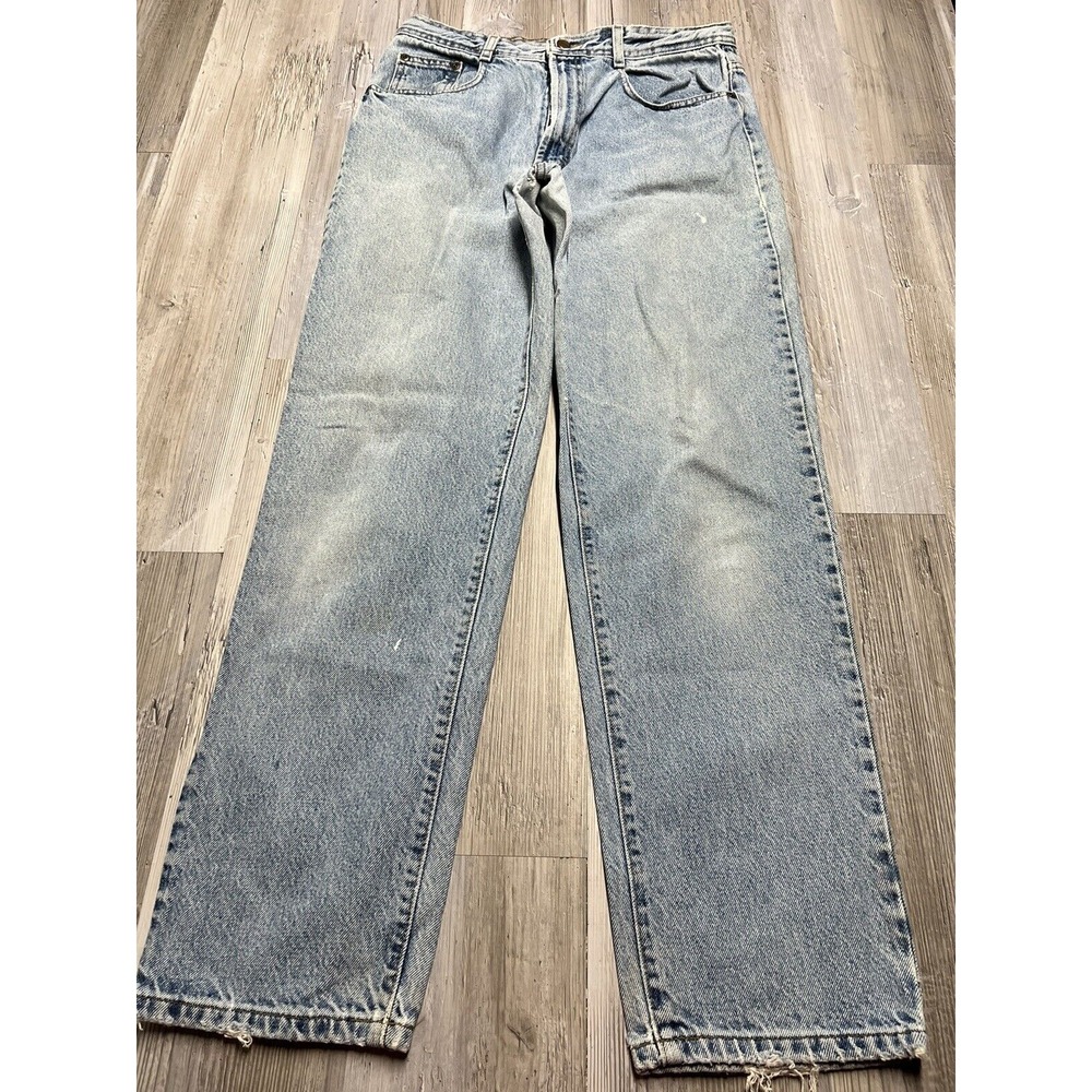 Vintage Structure Jeans Men's 32X31 Regular‎ Tapered Leg Stone Wash Made in USA